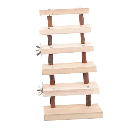 SOIMISS Kleine Tier Holzleiter Für Hamster Und Meerschweinchen Kletterspielzeug Für Käfige Natürliche Holzplattform Für Nager Fördert Aktivität Und Spielspaß von SOIMISS