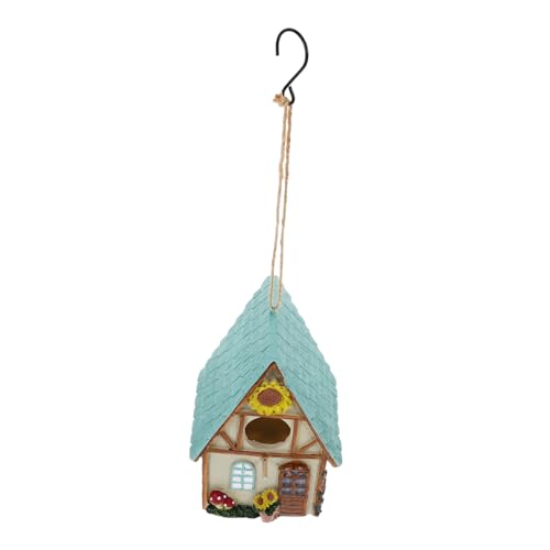 SOIMISS Kleiner Hausdekorationsanhänger Garten hängendes Vogelhaus Häuser Papageiennest Vogelhaus Anhänger Tiny House small Houses einzigartiges Vogelschlafnest Nisthaus für Sittiche Harz von SOIMISS