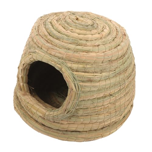 SOIMISS Kleines Grasnest für Kaninchen und Kleintiere Handgefertigtes Gesundes Hasenhaus aus Natürlichem Gras Vielseitiges Versteck für Meerschweinchen Hamster und Zwergkaninchen von SOIMISS