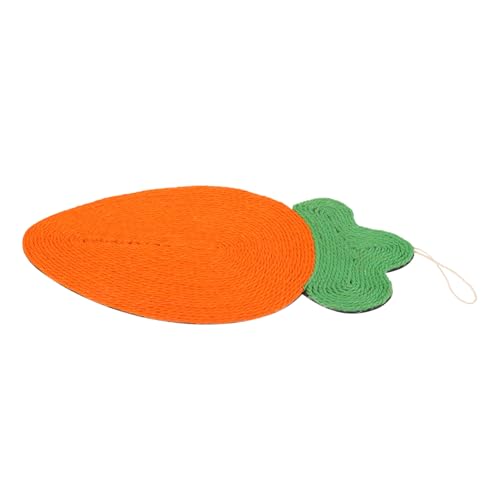 SOIMISS Kratzmatte Katze Sisal Kratzpad Mehrfunktional Katzen Schlafmatte Kratzschutz Sofa Indoor Spielmatte mit Attraktivem Karotten Design für Katzenpflege und Möbelerhalt von SOIMISS