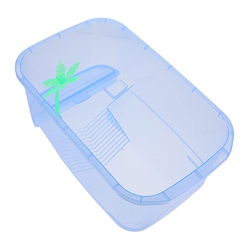 SOIMISS Kunststoff Schildkröten Aufzuchtbox Auslaufsicher Langlebig Glatte Oberfläche für Heim Terrarien Kleine Blaue Futterbox für Reptilien und Schildkröten Wasserdichter Futterbehälter SOIMISS Kunststoff Schildkröten Aufzuchtbox Auslaufsicher Langlebig Glatte Oberfläche für Heim Terrarien Kleine Blaue Futterbox für Reptilien und Schildkröten Wasserdichter Futterbehälter von SOIMISS