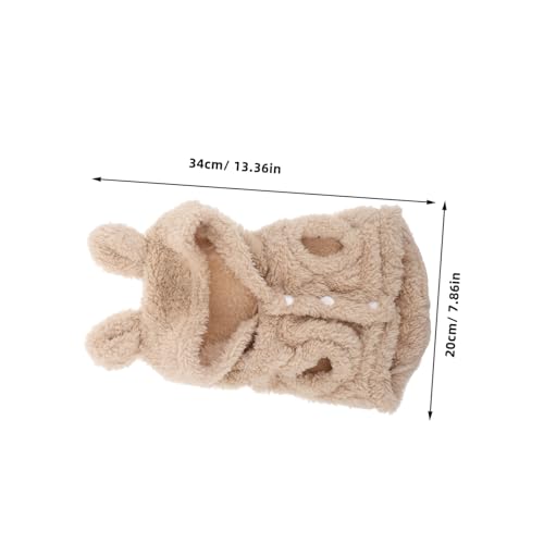 SOIMISS Kuscheliger Bunny Ears Hoodie für Kleine Hunde und Katzen Wärmende Haustierkleidung mit Süßer Hasenohren-Kapuze Einfach Anzuziehen für Kalte Wintertage von SOIMISS
