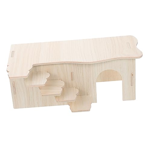 SOIMISS Mehrstöckiges Kleintierhaus Mit Mechanismus Aus Holz Mini Meerschweinchenstall Kleintierstall Waschbar Für Haustiere Hamster Haushaltsrattenhaus Verschleißfestes Rattenhaus von SOIMISS