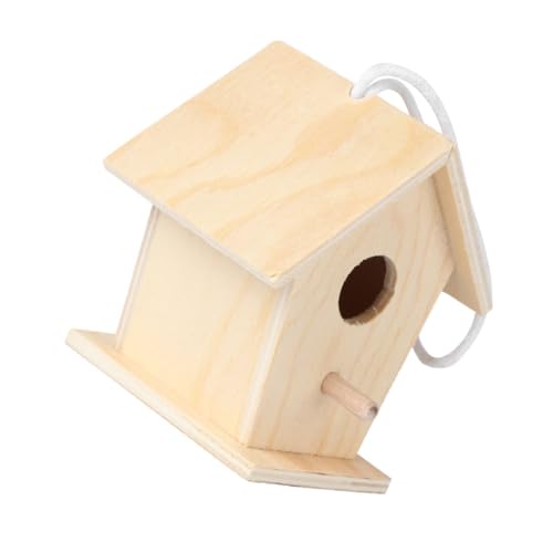 SOIMISS Mini DIY Vogelhaus aus Holz Handgemachtes mit Jute Seil für Kreative Graffiti Malerei für Schöne Heimdekoration SOIMISS Mini DIY Vogelhaus aus Holz Handgemachtes mit Jute Seil für Kreative Graffiti Malerei für Schöne Heimdekoration von SOIMISS