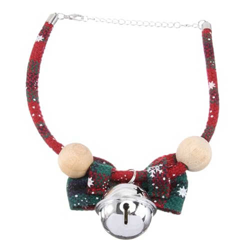 SOIMISS Niedliches Haustierhalsband mit Schleife und Perlen Verstellbares Weihnachts Hundehalsband für Kleine Hunde und Katzen Geeignet für Welpen Kätzchen und Haustierfotos von SOIMISS