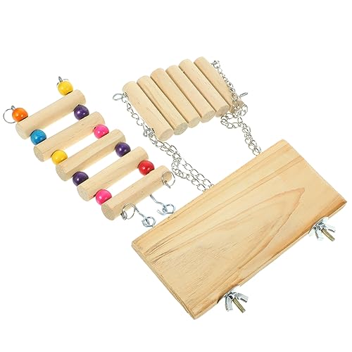 SOIMISS Papageien Holzspielzeug mit Schaukel Plattform und Leiter Sicherheitsstand für Vögel für Käfige Fördert Bewegung und Koordination für Wellensittiche und Papageien SOIMISS Papageien Holzspielzeug mit Schaukel Plattform und Leiter Sicherheitsstand für Vögel für Käfige Fördert Bewegung und Koordination für Wellensittiche und Papageien von SOIMISS