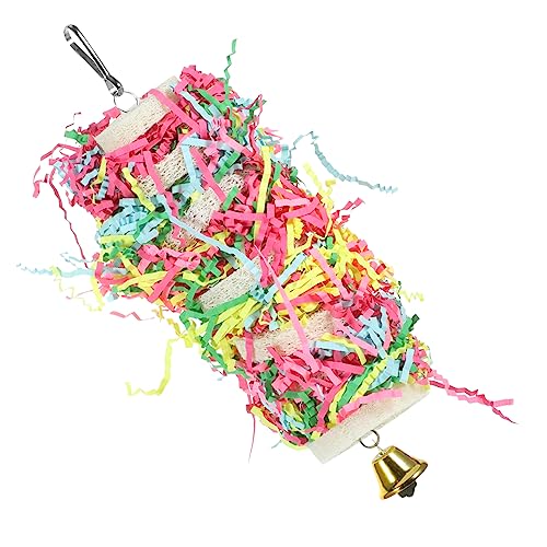 SOIMISS Kauspielzeug Für Papageien Hängendes Sicheres Und Langlebiges Spielzeug Für Kleine Vögel Eichhörnchen-Design Einfach An Vogelkäfigen Zu Befestigen Hält Deine Haustiere von SOIMISS