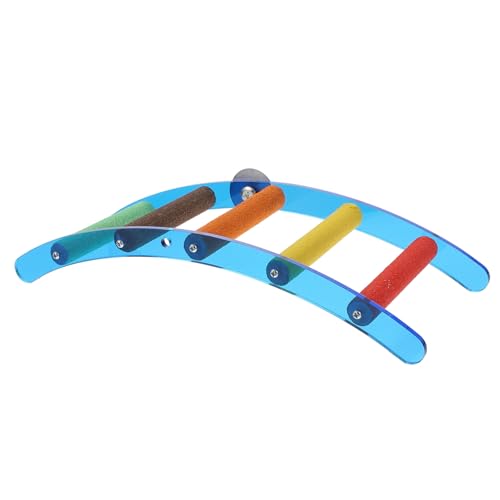 SOIMISS Papageien Kletterleiter aus Acryl Bunte Trainingsleiter für Vögel Langlebiges Kauspielzeug für Käfigvögel Geeignet als Sitzstange und Spielplatz für Papageien und Kleine Vögel von SOIMISS