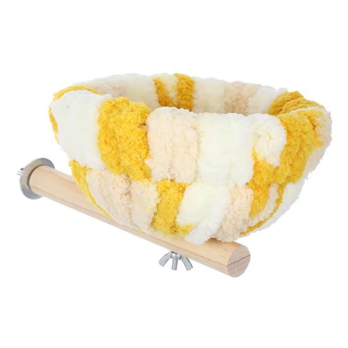 SOIMISS Papageienperch Stand Für Käfig Mit Nest Plüsch Vogel Nest Bird Bett Bird Hütte Für Vogelkäfig Warmes Korallennest Für Papageien Budgie Lovebird Quaker Papagei Käfigzubehör von SOIMISS