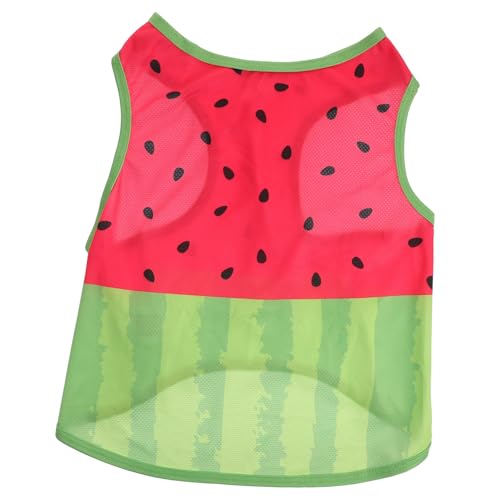 SOIMISS Pet Cooling Vest mit Wassermelonen Muster Atmungsaktive Hundeweste aus Leichtem Material Bequem Anzuziehen für Heiße Sommertage und Kleine bis Mittelgroße Hunde XL von SOIMISS