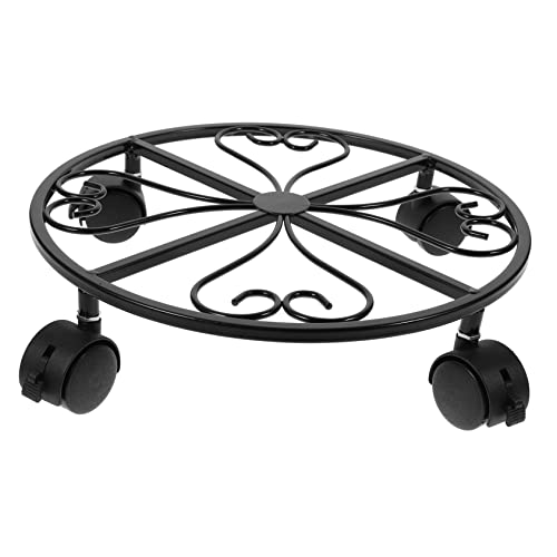 SOIMISS Pflanzenroller mit Universalrädern Robuster Blumentopfständer Eisen für Drinnen und Draußen für Gartenprojekte und Heimdekoration bis Belastbar von SOIMISS