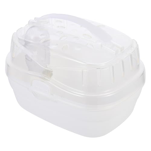SOIMISS Plastik Hamsterkäfig Tragbare Atmungsaktive Kleintier Transportbox mit Griff Geeignet für Hamster Chinchilla Kaninchen und Andere Kleine Haustiere für Reisen und Ausflüge von SOIMISS