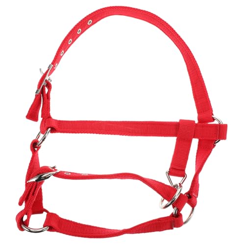 SOIMISS Reittraining für pferdegeschirr REIT zubehör Schafhalter Pferdekostüm Pferdeleine Pferdehalfter Seilhalfter Ziegenhalfter Strickhalfter für Pferde Wadenhalfter Nylon rot von SOIMISS