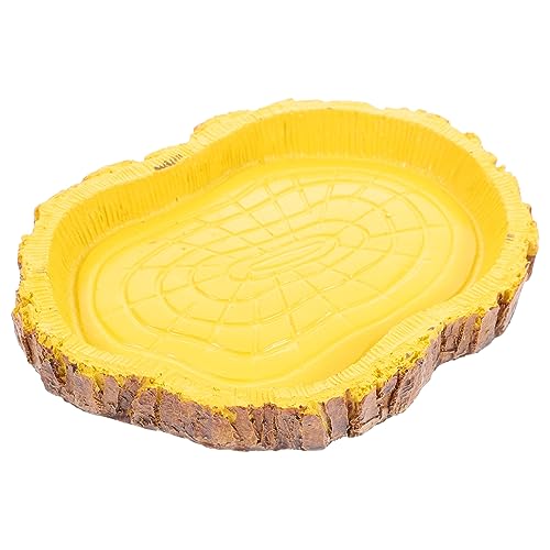 SOIMISS Reptilien Futternapf aus Harz Multifunktionale Futter und Wasserschale für Schildkröten Eidechsen und Kleine Kriechtiere und Langlebiges Design für Terrarien Farbe von SOIMISS