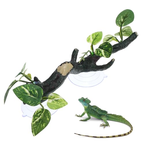 SOIMISS Reptilien Kletterast aus Robustem Harz Naturgetreue Terrarium Dekoration mit Realistischen Pflanzen Sicher für Chamäleons Bartagamen Geckos und Frösche Installieren für Terrarien SOIMISS Reptilien Kletterast aus Robustem Harz Naturgetreue Terrarium Dekoration mit Realistischen Pflanzen Sicher für Chamäleons Bartagamen Geckos und Frösche Installieren für Terrarien von SOIMISS