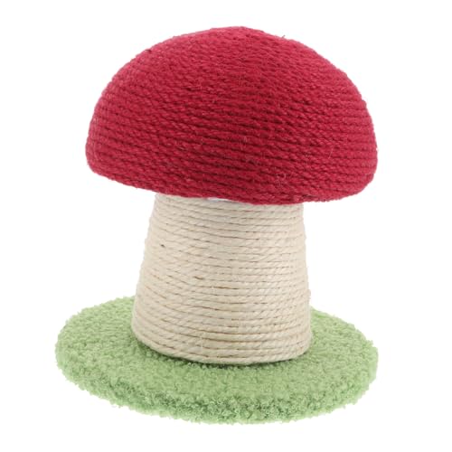 SOIMISS Roter Pilz katzenkratzbaum aus Robustem Sisal Dekorativer Kratzpfosten für Hauskatzen Fördert Gesundes Kratzverhalten Multifunktionales Interaktives Katzenspielzeug für Kätzchen von SOIMISS