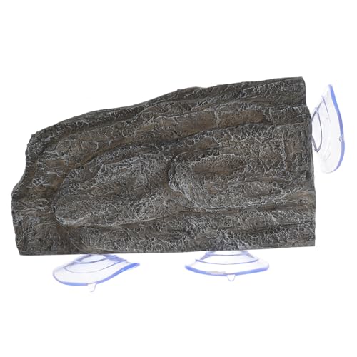 SOIMISS Schildkröten Basking Plattform aus Robustem Harz mit Starkem Saugnapf Natürlicher Terrarien Sonnenplatz für Wasserschildkröten und Reptilien Aquarium Zubehör von SOIMISS