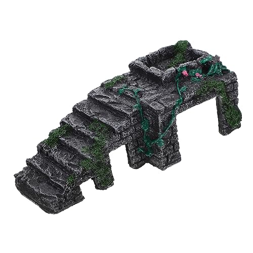 SOIMISS Schildkröten Terrassenrampen Aquarium Dekorationen Lebensraum Sonnendocks Große Plattform Terrarium Verschleißfeste Schildkrötenrampe Keramikkies Outdoor Zubehör Für von SOIMISS