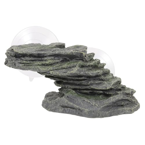 SOIMISS Schildkrötenplattform Aquarium Resin Klettern Basking Plattform für Wasserschildkröten Reptilien Deko Natürliche Terrarium Sonnenplatz Zubehör für Kleine Landschildkröten von SOIMISS