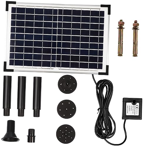 SOIMISS Solarbetriebene Springbrunnenpumpe Einstellbarer Tragbar und Vielseitig für Garten Teich und Solarwasserpumpe für Außenbereiche von SOIMISS