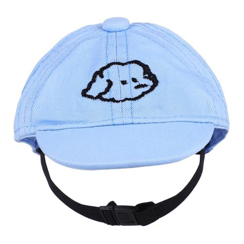 SOIMISS Sonnenhut für Haustiere Blau Hüte für Hunde mit Ohrlöchern Abdeckung Zeigen hundefressnäpfe Hundesonnenhut für kleine Hunde Outdoor-Sunbonnet-Kappe Baumwolle Blue von SOIMISS
