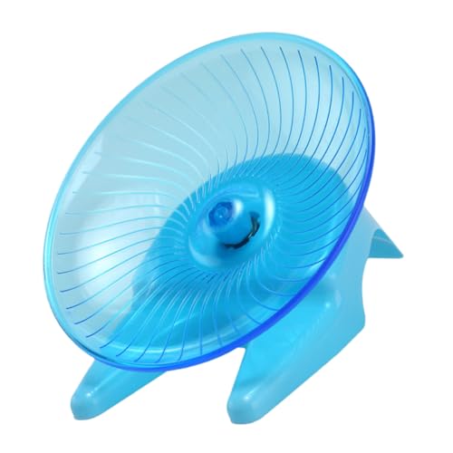 SOIMISS Stabiles Laufspielzeug mit Standfuß Plastik Flying Saucer für Kleine Haustiere Wie Zwerghamster Mäuse und Igel Hellblau von SOIMISS