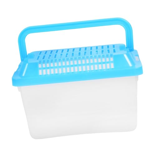 SOIMISS Tragbare Reptilien Futterbox mit Belüftung Transparentes Kleines Aquarium und Schildkröten Transportbehälter Sicheres Haustier Futter und Wassergefäß für Goldfische und von SOIMISS