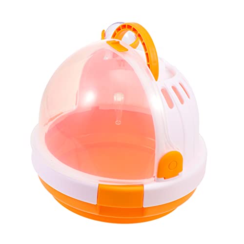 SOIMISS Tragbarer Hamsterkäfig für Reisen Hamster Tragetasche mit Optimaler Belüftung für Kleine Haustiere für Ausflüge und Unterwegs mit Ihrem Hamster Orange Multifunktional von SOIMISS