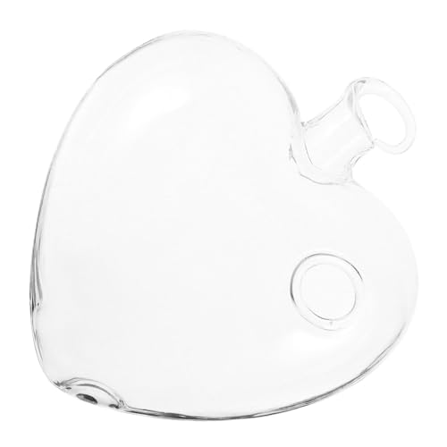 SOIMISS Vase in Herzform Pflanzenständer Fischglas Halter Für Wattepads Grün Schüssel Aquarium Gefälschte Pflanze Wasserspender Dekorbehälter Wasserflasche Künstliche Pflanzen Transparent von SOIMISS
