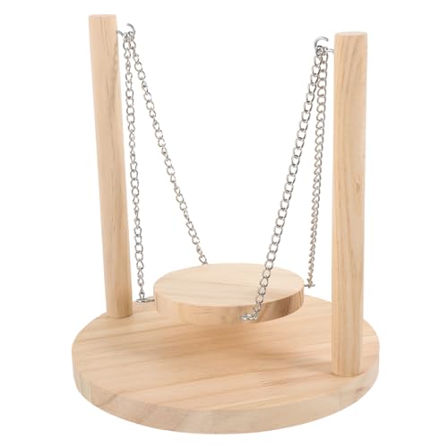 SOIMISS Vogel Sitzstange Plattform aus Natürlichem Holz Doppelte Papagei Schaukel für Kleine Vögel Robustes Kletter und Trainingsspielzeug zur Gleichgewichtsverbesserung im Käfig von SOIMISS