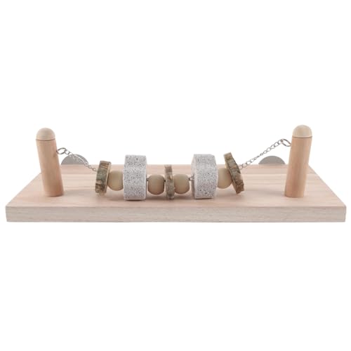 SOIMISS Vogel kauspielzeug aus Robustem Holz Natürlicher Papageien sitzbrett mit Schaukel Funktion Bietet Stabile Standfläche und Beinkrafttraining für Wellensittiche und Andere Vögel SOIMISS Vogel kauspielzeug aus Robustem Holz Natürlicher Papageien sitzbrett mit Schaukel Funktion Bietet Stabile Standfläche und Beinkrafttraining für Wellensittiche und Andere Vögel von SOIMISS