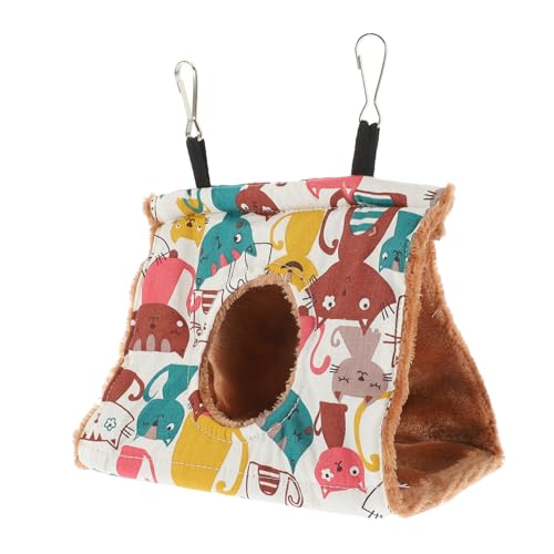 SOIMISS Vogelhängematte Warm Kuschelig Winter Hängendes Haustierzelt für Kleine und Mittlere Vögel und Kleintiere Ferret Käfighängematte mit Dickem und Atmungsaktivem Design SOIMISS Vogelhängematte Warm Kuschelig Winter Hängendes Haustierzelt für Kleine und Mittlere Vögel und Kleintiere Ferret Käfighängematte mit Dickem und Atmungsaktivem Design von SOIMISS