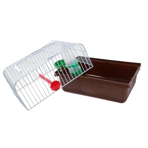 SOIMISS Vogelkäfig Vogelträger Reisekäfig Vogel Träger Kleiner Käfig für Vögel Vogelreisekäfig Vogelkäfer kleintierkäfig Käfig für Papageien Kleiner Tierkäfig Kiste für Vogel Eisen Coffee von SOIMISS