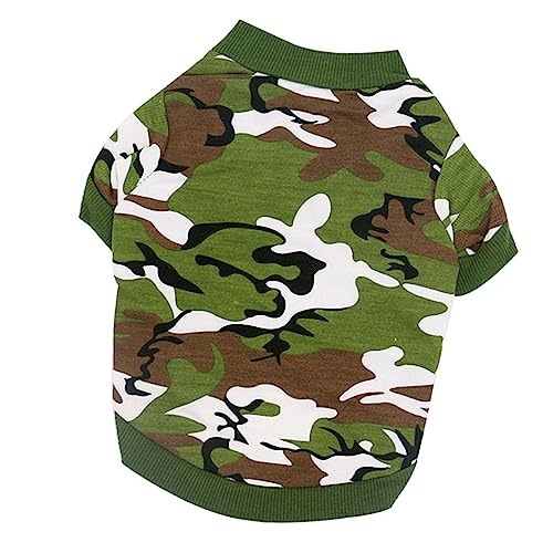 SOIMISS Welpenkleidung Größe Hunde Outfits Haustier Plüsch Züchten Atmungsaktiv Jacke Green von SOIMISS