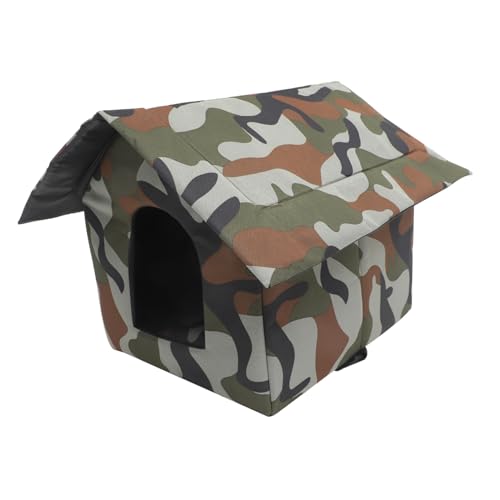 SOIMISS Winterfestes Outdoor Katzenhaus mit Wind und Wasserdichtem Design Isolierendem Pet Nest als Schutz und Ruheplatz für Freigängerkatzen im Winter Kleine mit Camouflage Muster SOIMISS Winterfestes Outdoor Katzenhaus mit Wind und Wasserdichtem Design Isolierendem Pet Nest als Schutz und Ruheplatz für Freigängerkatzen im Winter Kleine mit Camouflage Muster von SOIMISS