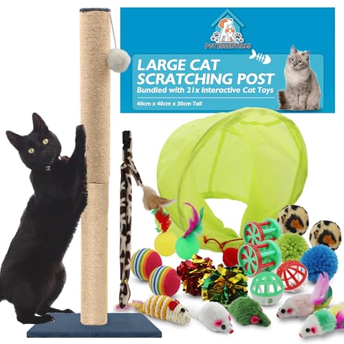 SOL 60 cm großer großer Kratzbaum mit 21 interaktiven Katzenspielzeugen, langlebiger Kratzbaum für Katzen und Kätzchen, sortiertes Katzenspielzeug für endlose Unterhaltung, komplettes Set & kompaktes SOL 60 cm großer großer Kratzbaum mit 21 interaktiven Katzenspielzeugen, langlebiger Kratzbaum für Katzen und Kätzchen, sortiertes Katzenspielzeug für endlose Unterhaltung, komplettes Set & kompaktes von SOL