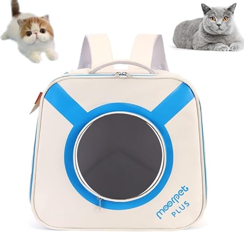 Haustier-Tragerucksack, Oxford-Tuch, faltbar, Anti-Escape-Haken, 46 x 28 x 28 cm (blau) von SOLAPOLLO