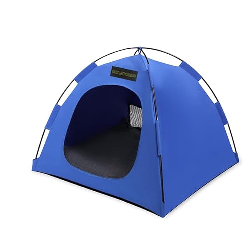 SOLAPOLLO Haustier Zelt Nester, Katze und Hund Zelt,Vier Jahreszeiten Universal, Abnehmbar, Faltbar, Tragbar, Outdoor Reise Sonnenschirm(Blau, L) von SOLAPOLLO