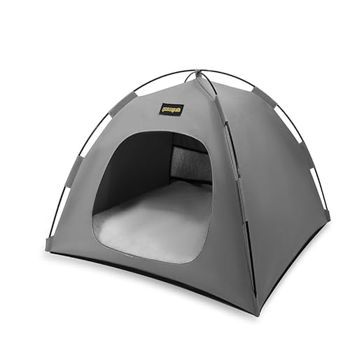 SOLAPOLLO Haustier Zelt Nester, Katze und Hund Zelt,Vier Jahreszeiten Universal, Abnehmbar, Faltbar, Tragbar, Outdoor Reise Sonnenschirm(Grau, S) von SOLAPOLLO