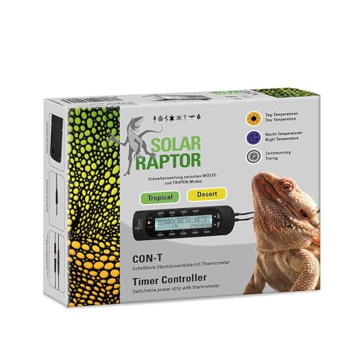 SOLAR RAPTOR Timer Controller, Schaltbare Steckdosenleiste mit Thermometer von SOLAR RAPTOR