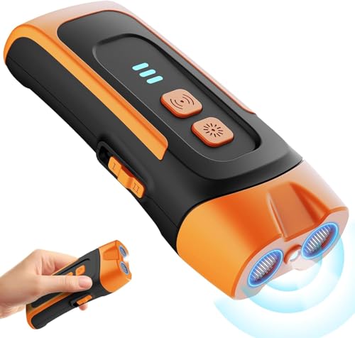 Anti Bell Gerät Hunde, Antibell Ultraschall Gerät Wiederaufladbar, 30 Fuß Handgerät Hundegebell Stoppen mit LED, 3 Modi Antibell für Große Kleine Hunde Trainingsalarm Freien Innenbereich Hundeschreck von SOLITUZURODE