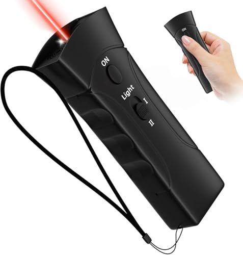 Antibell Ultraschall Gerät, 2 Modi Anti Bell Gerät Hunde mit Stroboskop Taschenlampe, 25 Fuß Hundetrainings Antibell für Hunde für Meisten Hunde im Innen und Außenbereich Handheld Anti Bellen Gerät Antibell Ultraschall Gerät, 2 Modi Anti Bell Gerät Hunde mit Stroboskop Taschenlampe, 25 Fuß Hundetrainings Antibell für Hunde für Meisten Hunde im Innen und Außenbereich Handheld Anti Bellen Gerät von SOLITUZURODE