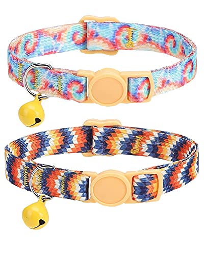 SOLMOONY Niedliches Katzenhalsband für Mädchen und Jungen, buntes Katzenhalsband mit Glöckchen, verstellbar, bedrucktes Nylon mit Sicherheitsschnallen, Kätzchenhalsband (farbige Zeichnung) SOLMOONY Niedliches Katzenhalsband für Mädchen und Jungen, buntes Katzenhalsband mit Glöckchen, verstellbar, bedrucktes Nylon mit Sicherheitsschnallen, Kätzchenhalsband (farbige Zeichnung) von SOLMOONY