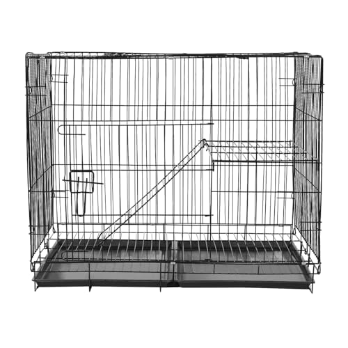 Pet Crate, 70x50x58cm Double Folding Cat Crate, Iron Load Capacity 27.56lbs mit Tablett und Türschnalle, Dieses Produkt kann als ein Zuhause für Katzen, Hunde, Kaninchen und andere Haustiere verwendet Pet Crate, 70x50x58cm Double Folding Cat Crate, Iron Load Capacity 27.56lbs mit Tablett und Türschnalle, Dieses Produkt kann als ein Zuhause für Katzen, Hunde, Kaninchen und andere Haustiere verwendet von SOLOCJNL