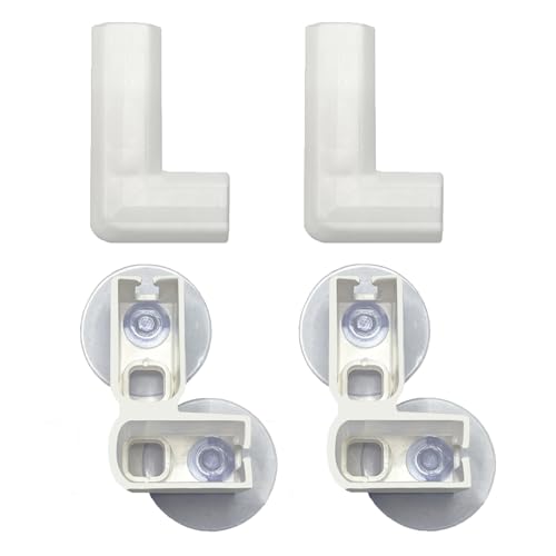 Hunde-Laufgitter-Anschlüsse, transparente Steckschnallen für 59,9 cm Höhe, SOLOWINNER Hundegehege, einfach zu installieren und zu entfernen (weiß, positiv L, oben + unten) von SOLOWINNER