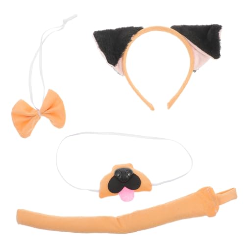 SOLUSTRE 1 Satz Tierkostüm für Fluffy Tierohren Haarband mit Niedlichem Accessoire für Fasching und Partys Cosplay für Haustiere und Fotomotive von SOLUSTRE