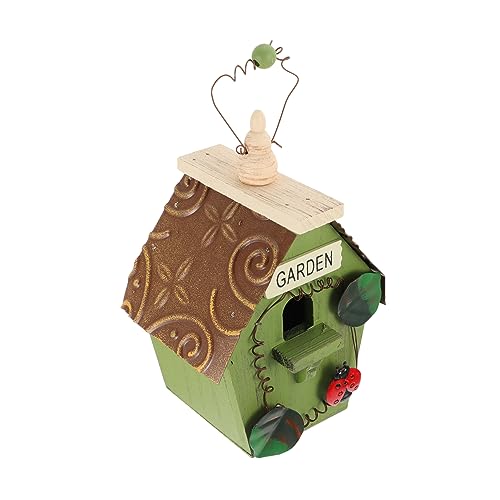 SOLUSTRE 1 Stück Hängendes Vogelhaus für Garten Rustikales Design für Wildvögel Dekorative Vogelbehausung mit Grünem Dach Aufzuhängen Perfektes SOLUSTRE 1 Stück Hängendes Vogelhaus für Garten Rustikales Design für Wildvögel Dekorative Vogelbehausung mit Grünem Dach Aufzuhängen Perfektes von SOLUSTRE