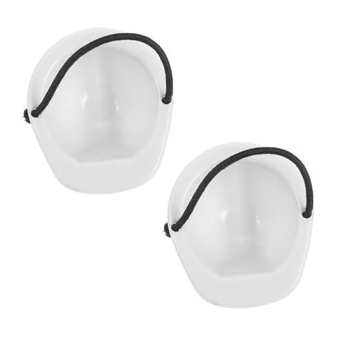SOLUSTRE 2 Stück Haustier Schutzhelm Bauhelm Puppenhelm Mini Baupuppenhüte Helm Für Haustiere Haustier Kopfbedeckung Miniatur Bauhut Haustier Miniaturhelm Miniatur Bauhelm Weißer von SOLUSTRE