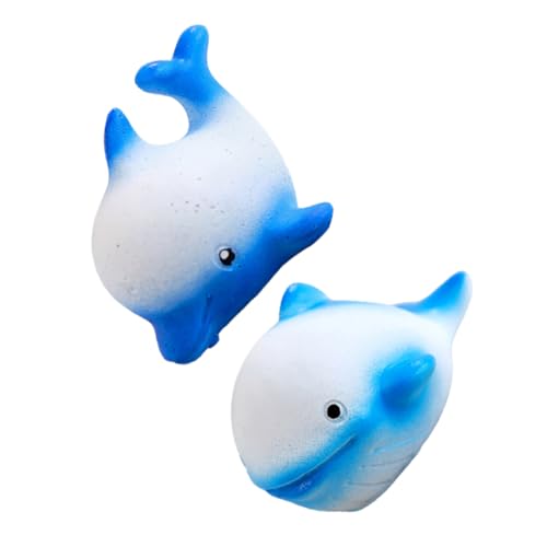 SOLUSTRE 2stücke Meerestier-Figuren Aus Kunstharz Für Aquarium-Decor Inklusive Delfin-skulpturen Und Wal-Ornamenten Als Micro-Landschaft-zubehör von SOLUSTRE