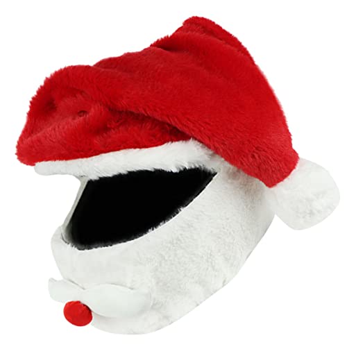 SOLUSTRE 3stücke Motorcycle Christmas Hat Für Erwachsene Weihnachtsmann Helmüberzug Lustige Weihnachtsmütze Für Motorradausflüge Wiederverwendbar Schützende Helmabdeckung Für von SOLUSTRE